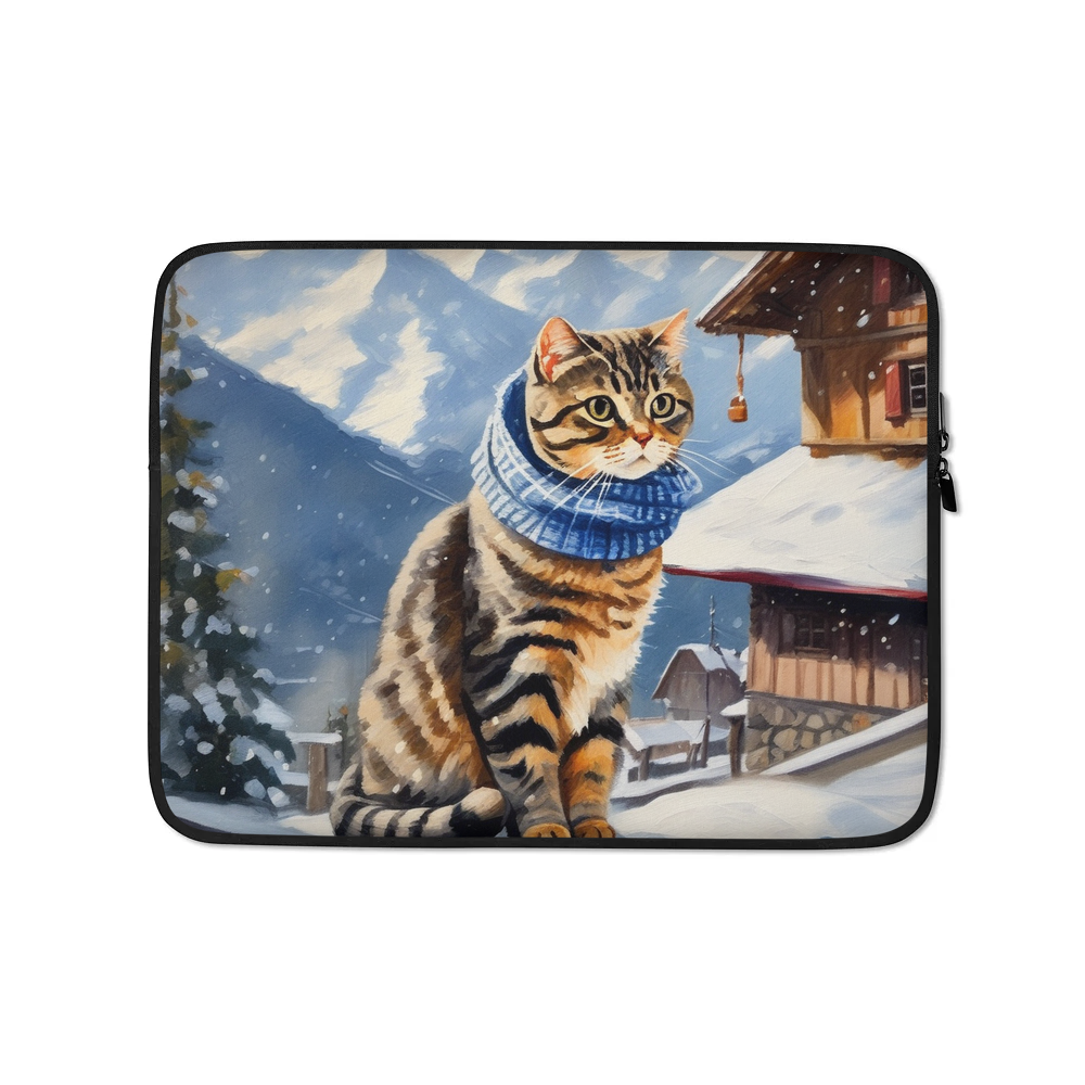 PugMug Custom Tabby Scottish Fold Cat Laptop Sleeve