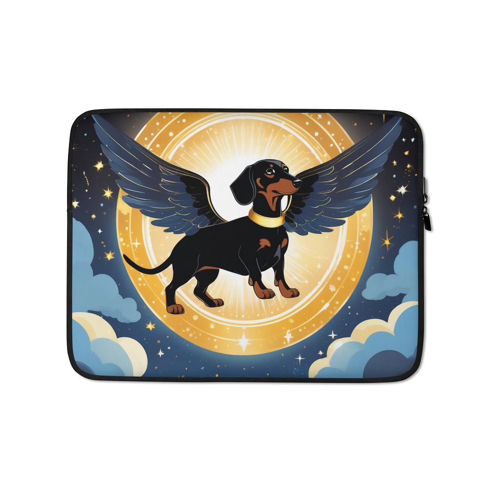 PugMug Custom Black Dachshund Laptop Sleeve