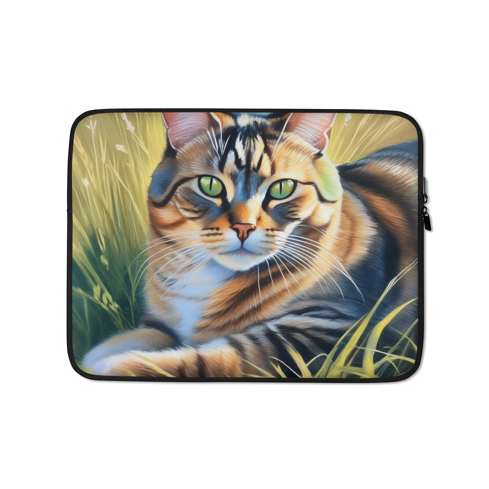 PugMug Custom Tabby Exotic Cat Laptop Sleeve