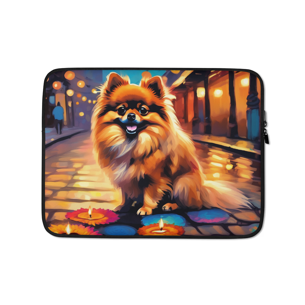 PugMug Custom Tan Pomeranian Laptop Sleeve