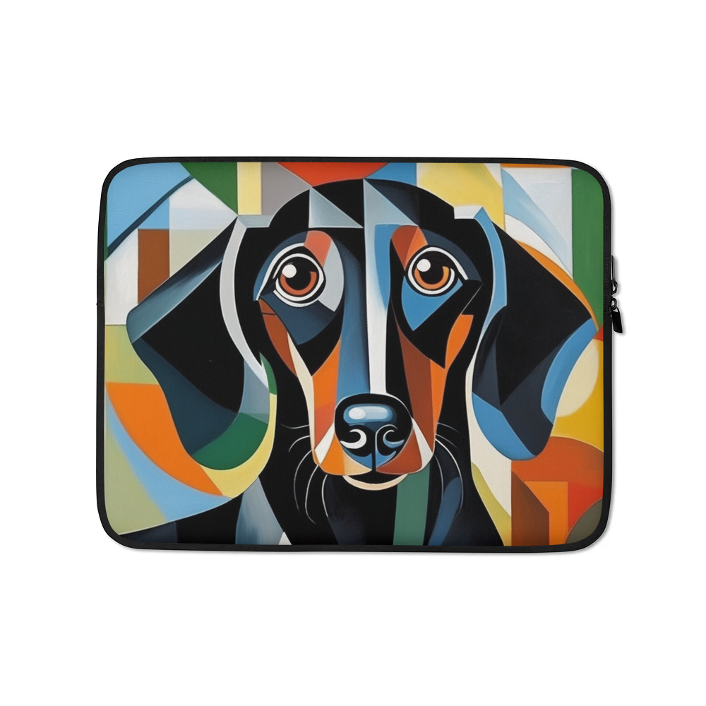 PugMug Custom Black Dachshund Laptop Sleeve