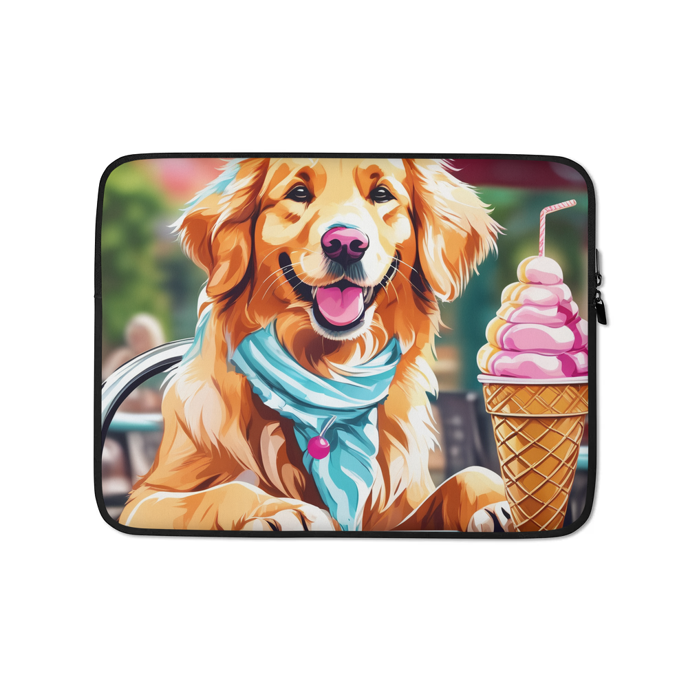 PugMug Custom Golden Retriever Laptop Sleeve