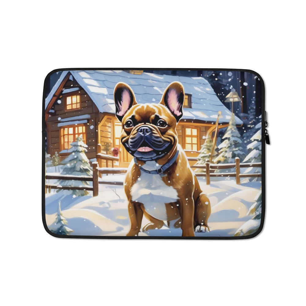 PugMug Custom Tan French Bulldog Laptop Sleeve