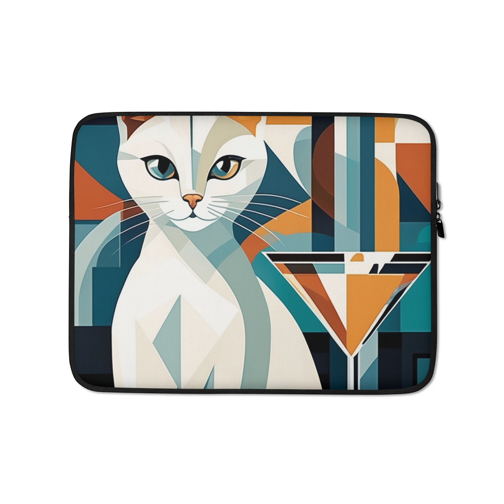 PugMug Custom White Companion Cat Laptop Sleeve