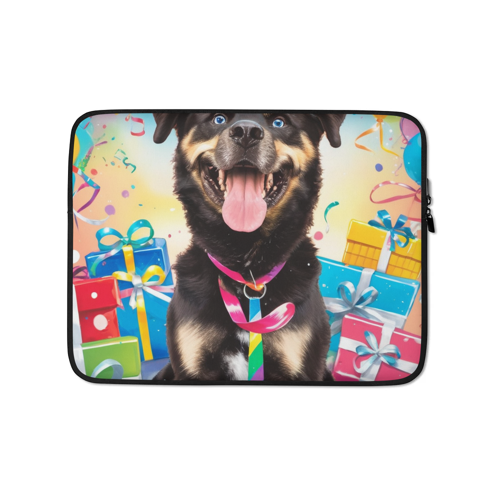 PugMug Custom Blue Laptop Sleeve