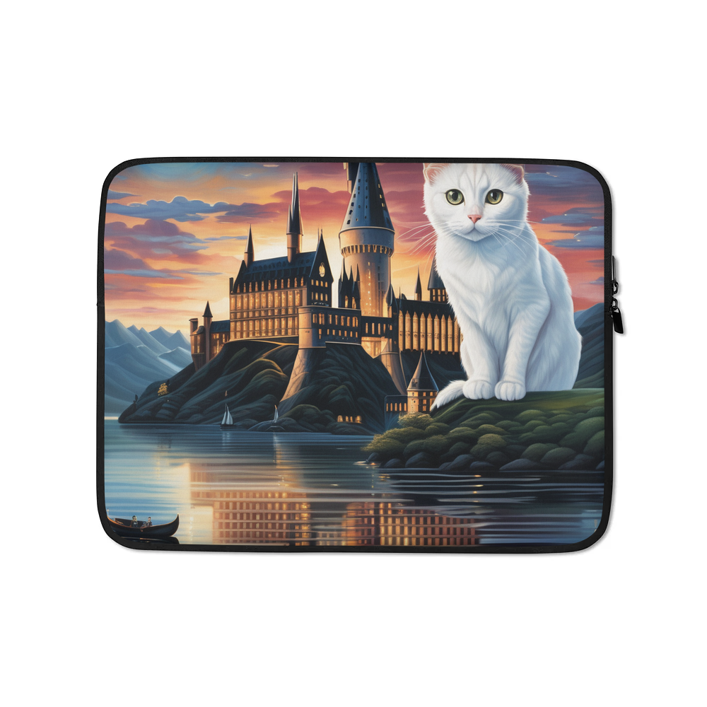 PugMug Custom White Companion Cat Laptop Sleeve