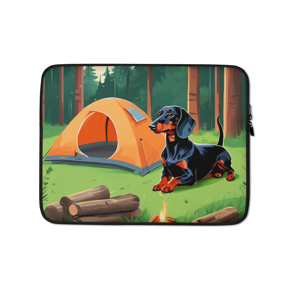 PugMug Custom Black Dachshund Laptop Sleeve