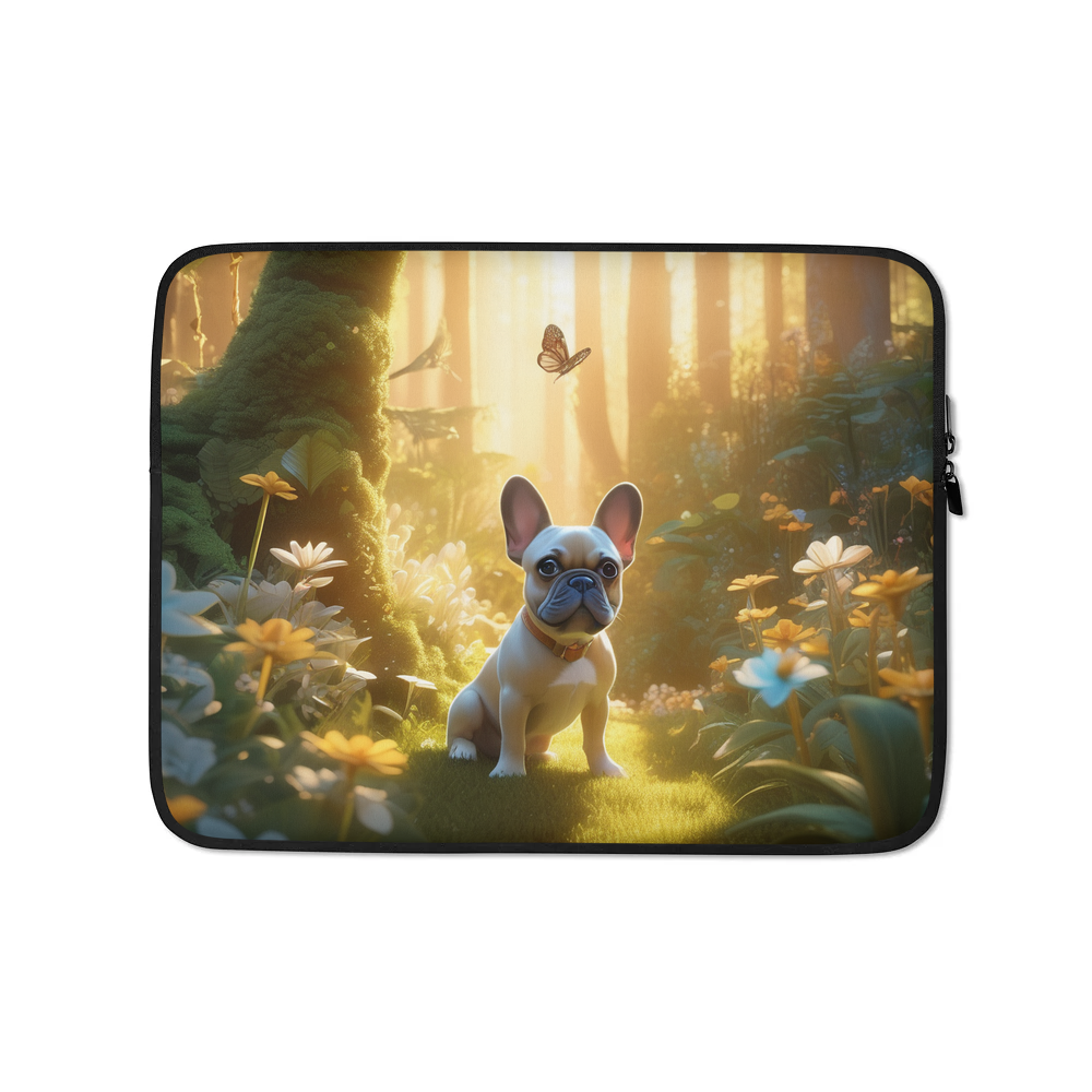 PugMug Custom Tan French Bulldog Laptop Sleeve