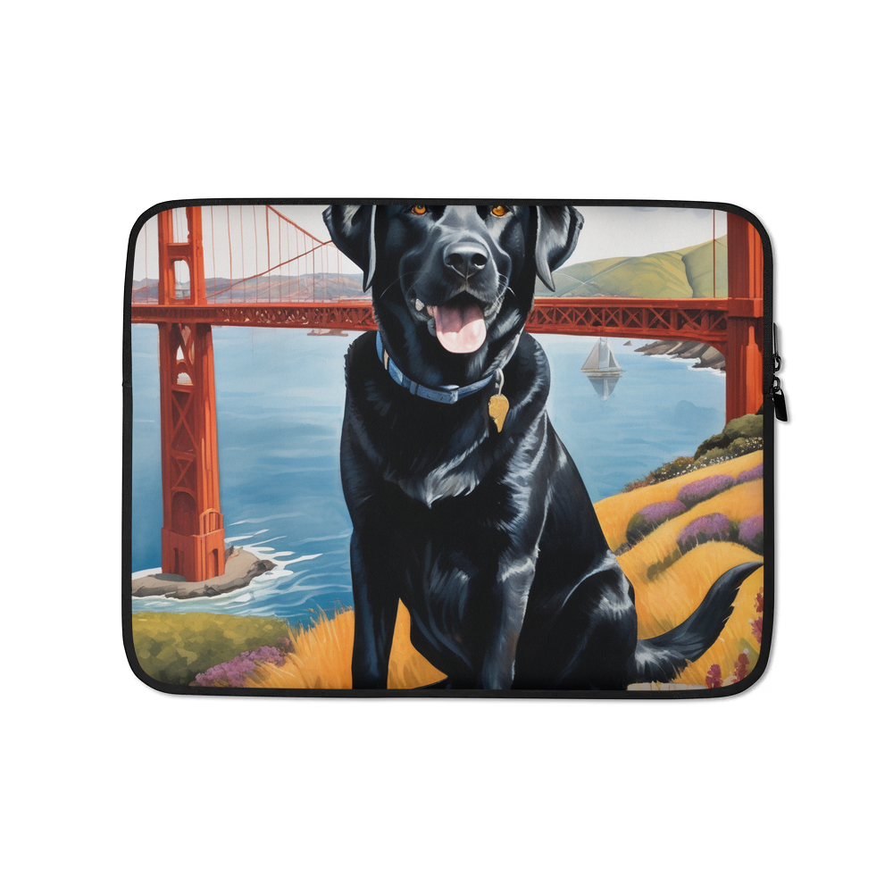 PugMug Custom Black Labrador Retriever Laptop Sleeve