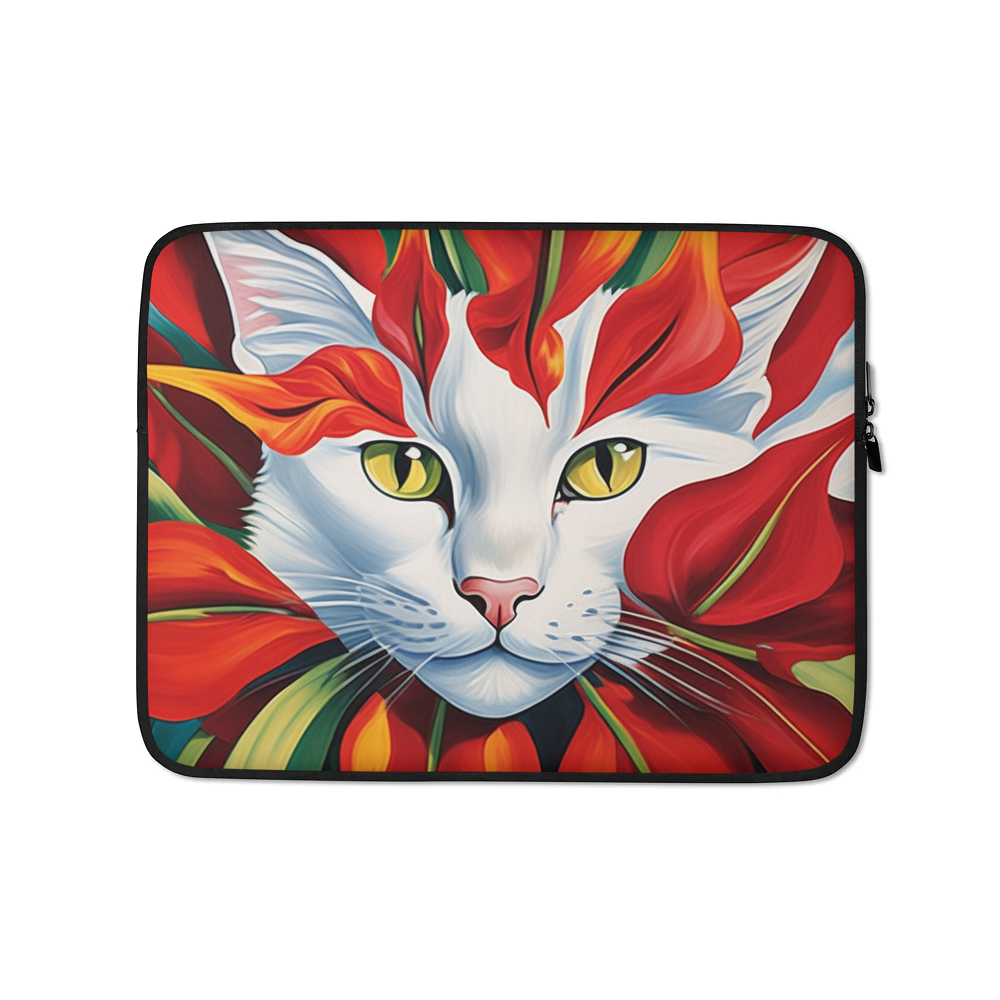 PugMug Custom White Companion Cat Laptop Sleeve