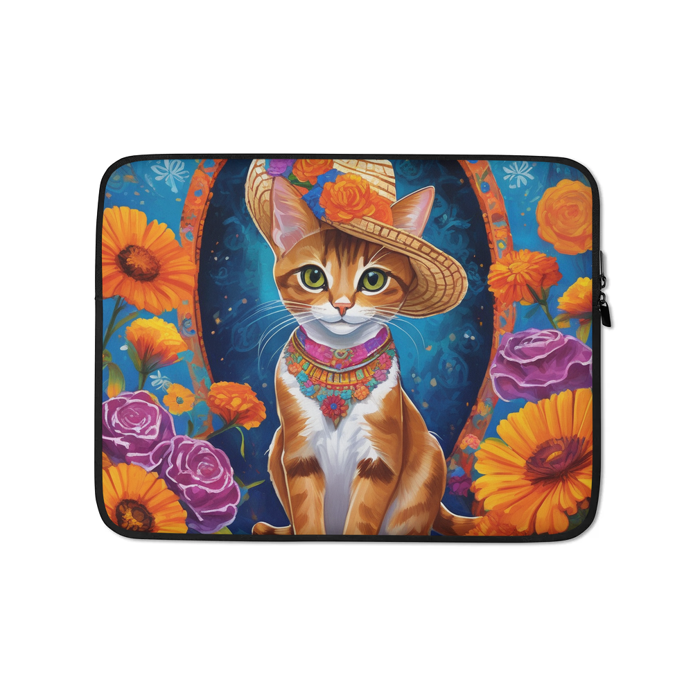 PugMug Custom Tabby Abyssinian Cat Laptop Sleeve
