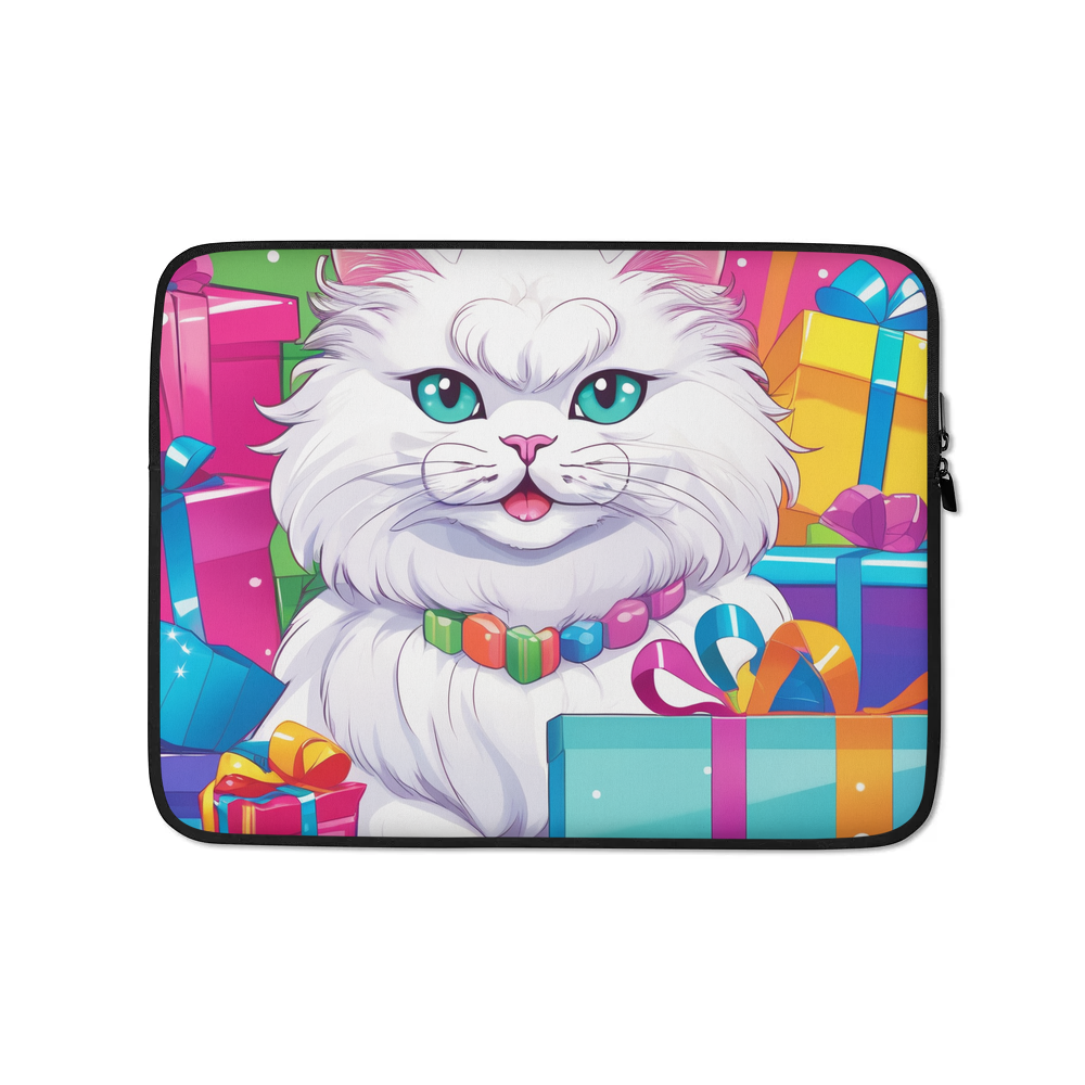 PugMug Custom White Persian Cat Laptop Sleeve