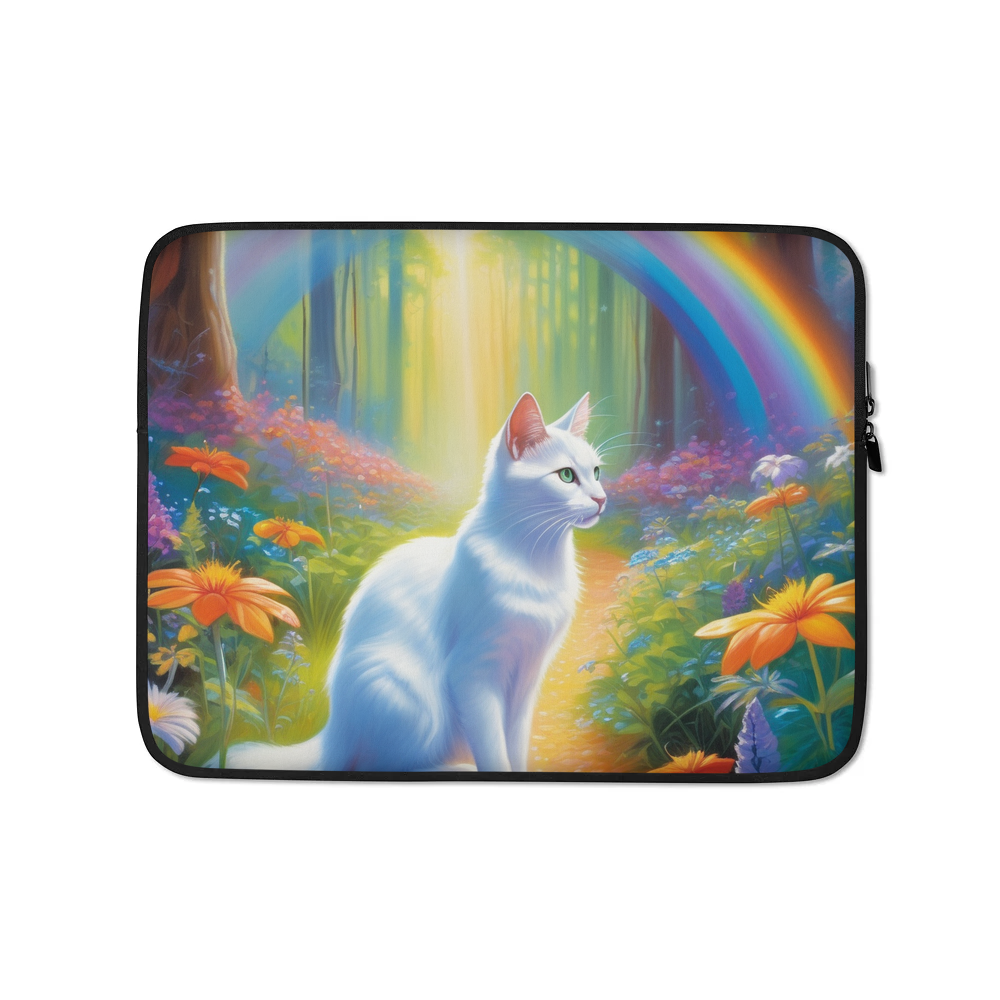 PugMug Custom White Companion Cat Laptop Sleeve