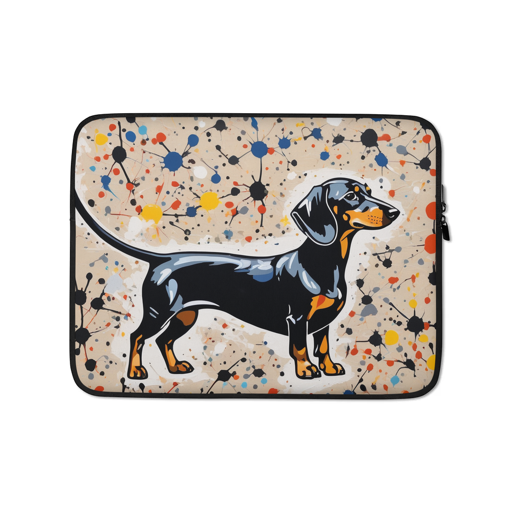 PugMug Custom Black Dachshund Laptop Sleeve
