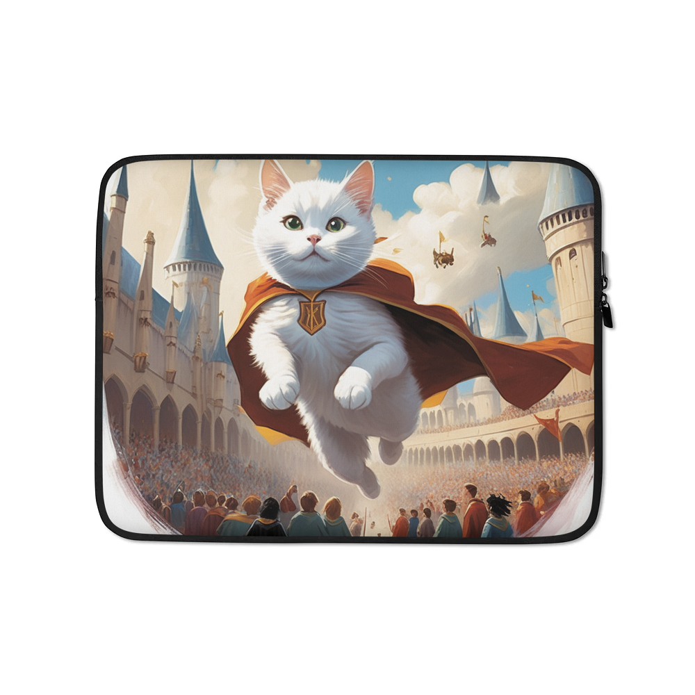 PugMug Custom White Companion Cat Laptop Sleeve