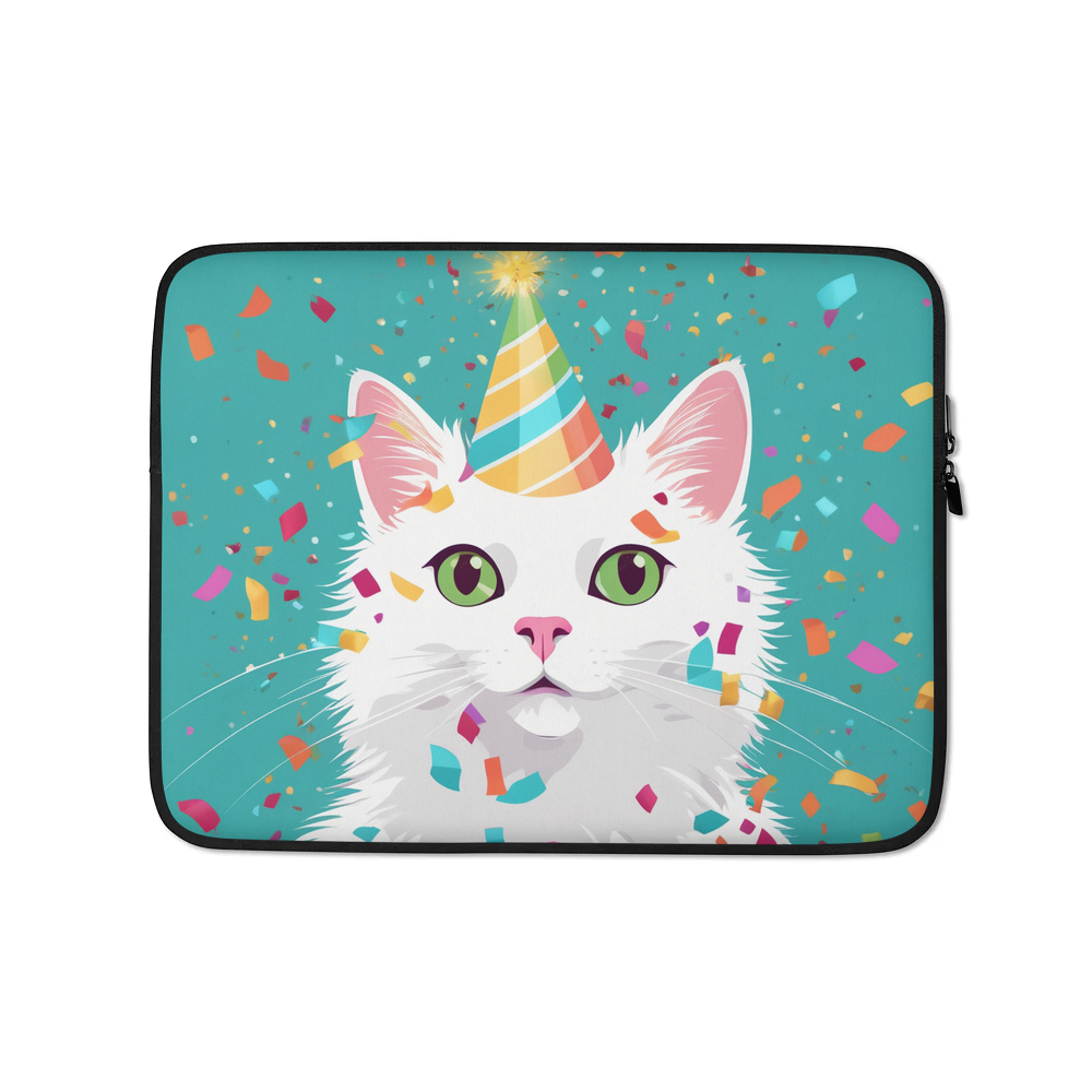PugMug Custom White Companion Cat Laptop Sleeve