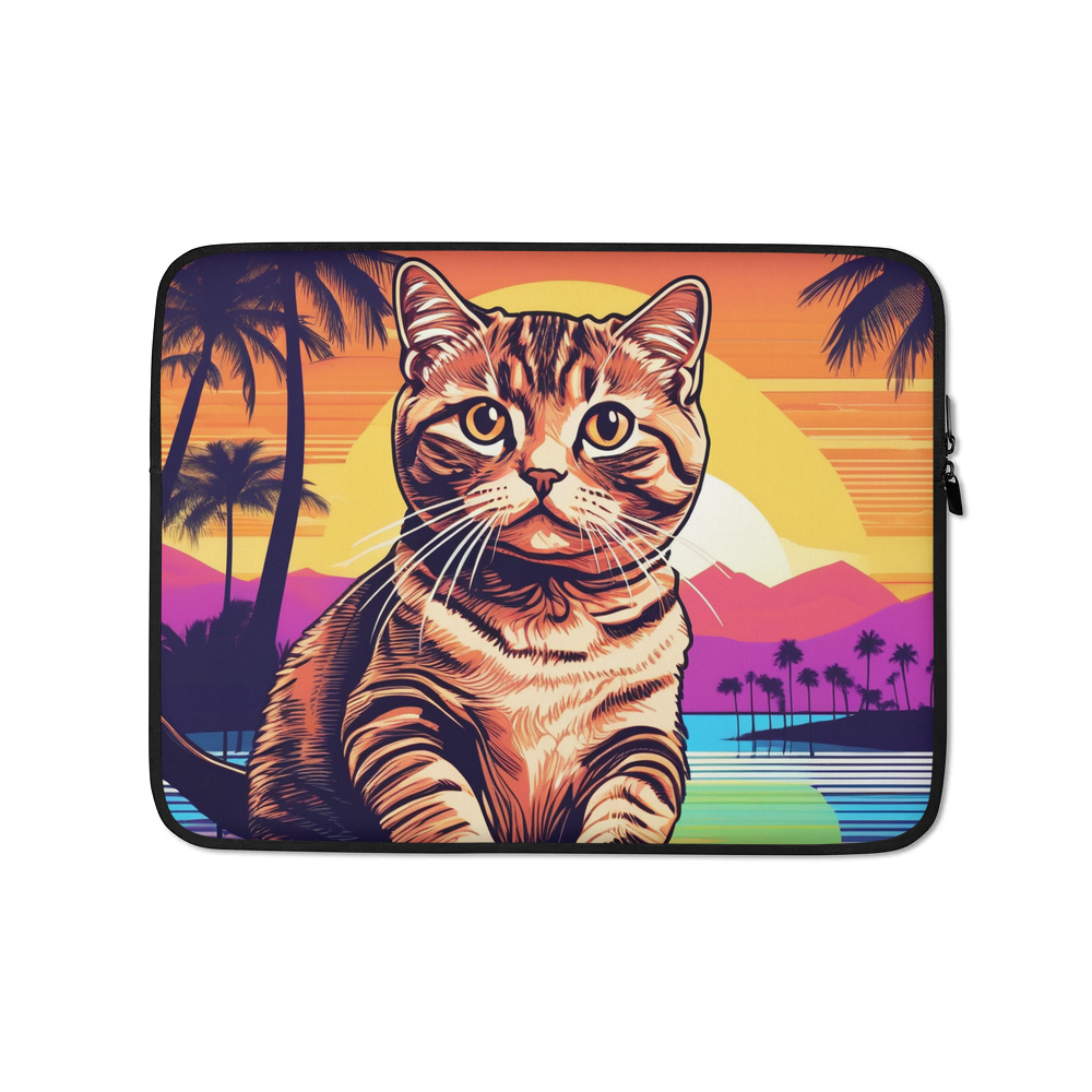 PugMug Custom Tabby Scottish Fold Cat Laptop Sleeve
