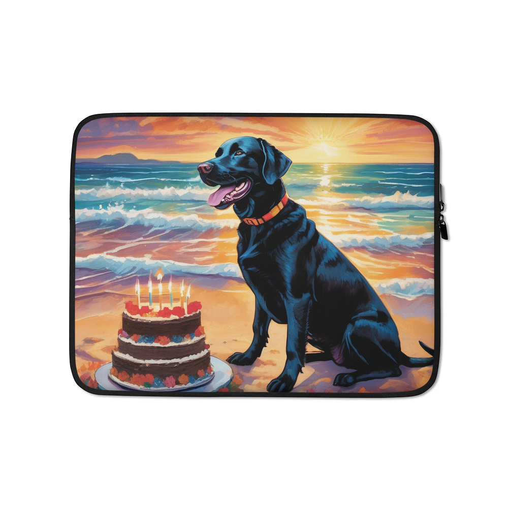 PugMug Custom Black Labrador Retriever Laptop Sleeve