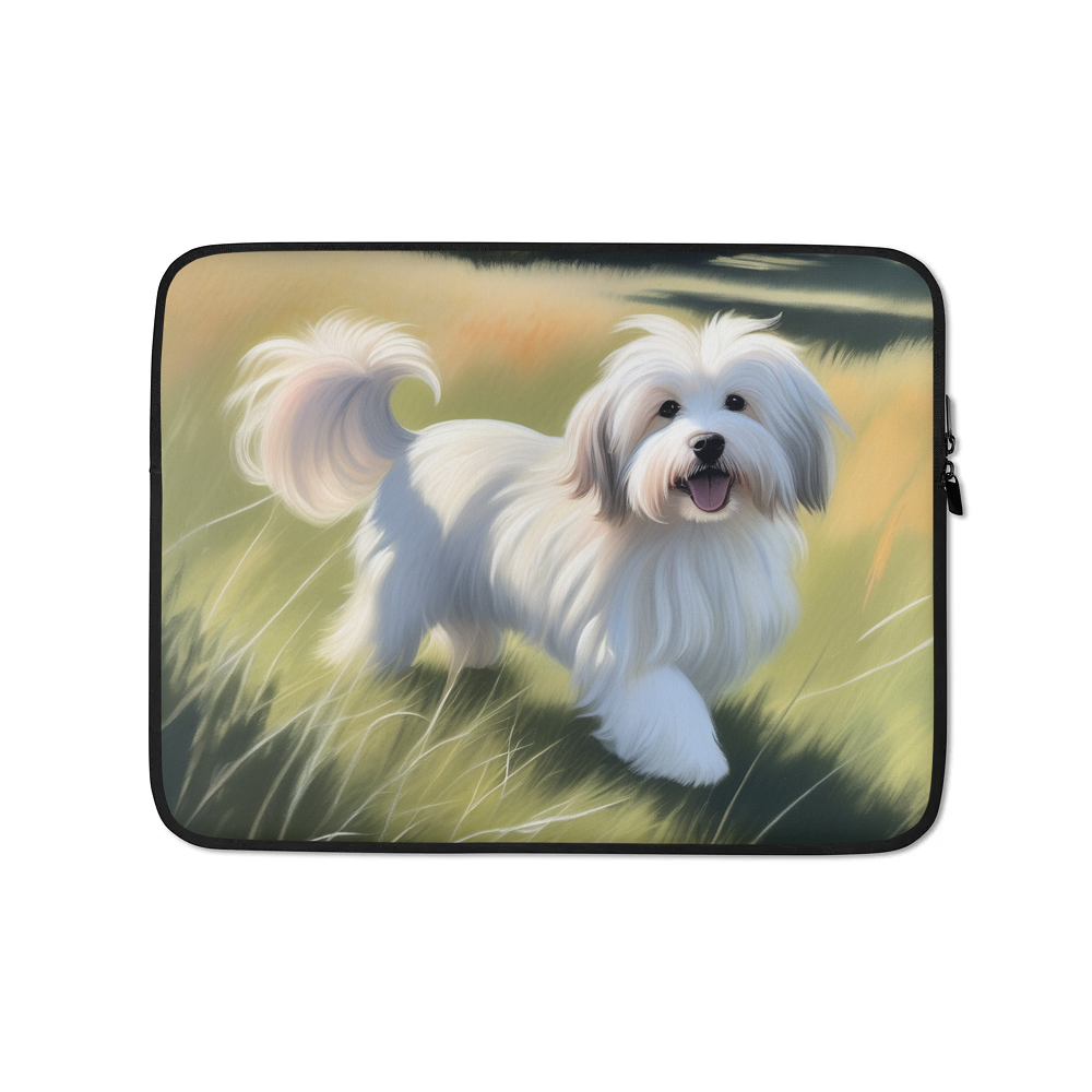 PugMug Custom White Havanese Dog Laptop Sleeve