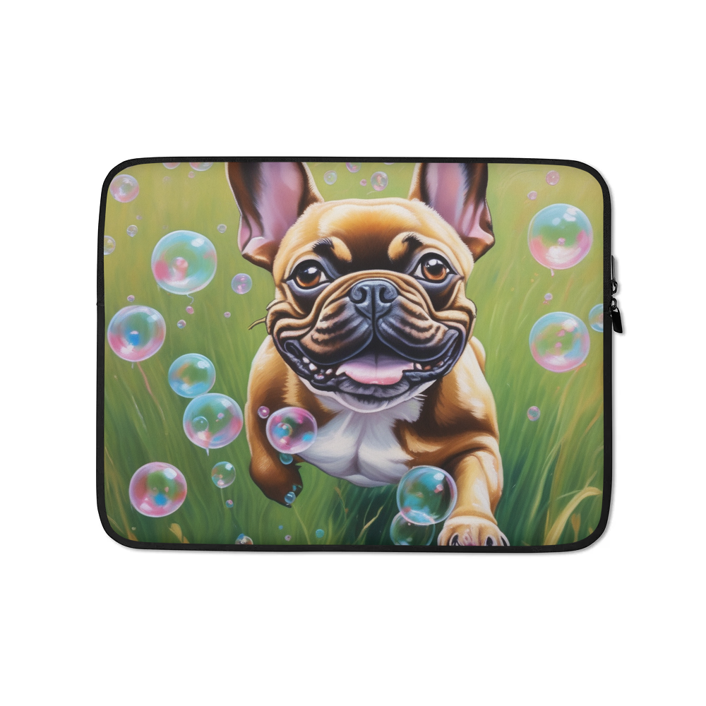 PugMug Custom Tan French Bulldog Laptop Sleeve