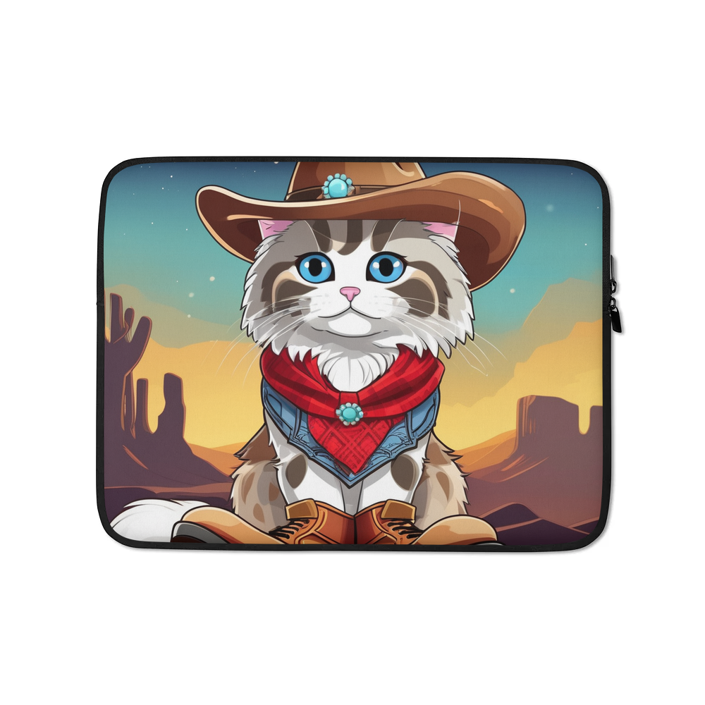 PugMug Custom Tabby Ragdoll Cat Laptop Sleeve