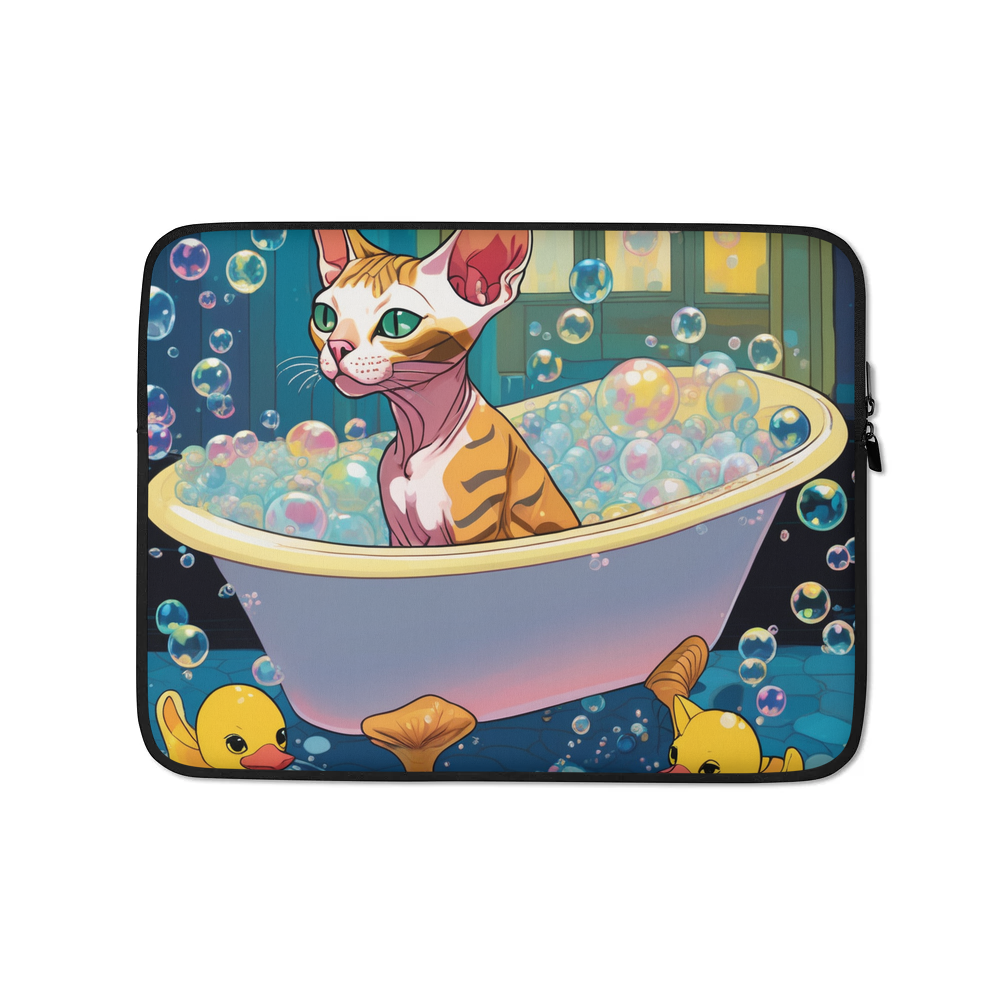 PugMug Custom Tabby Sphynx Cat Laptop Sleeve
