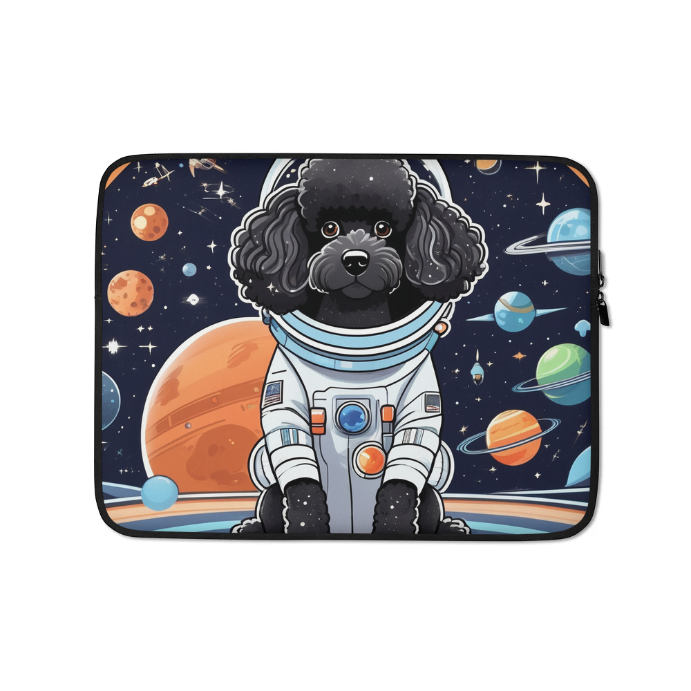 PugMug Custom Black Poodle Laptop Sleeve