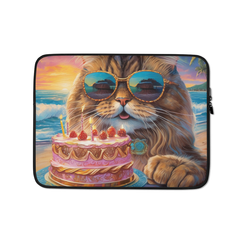 PugMug Custom Tabby Persian Cat Laptop Sleeve