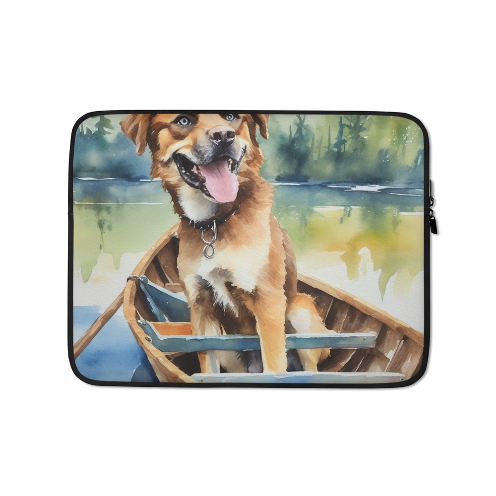 PugMug Custom Blue Laptop Sleeve