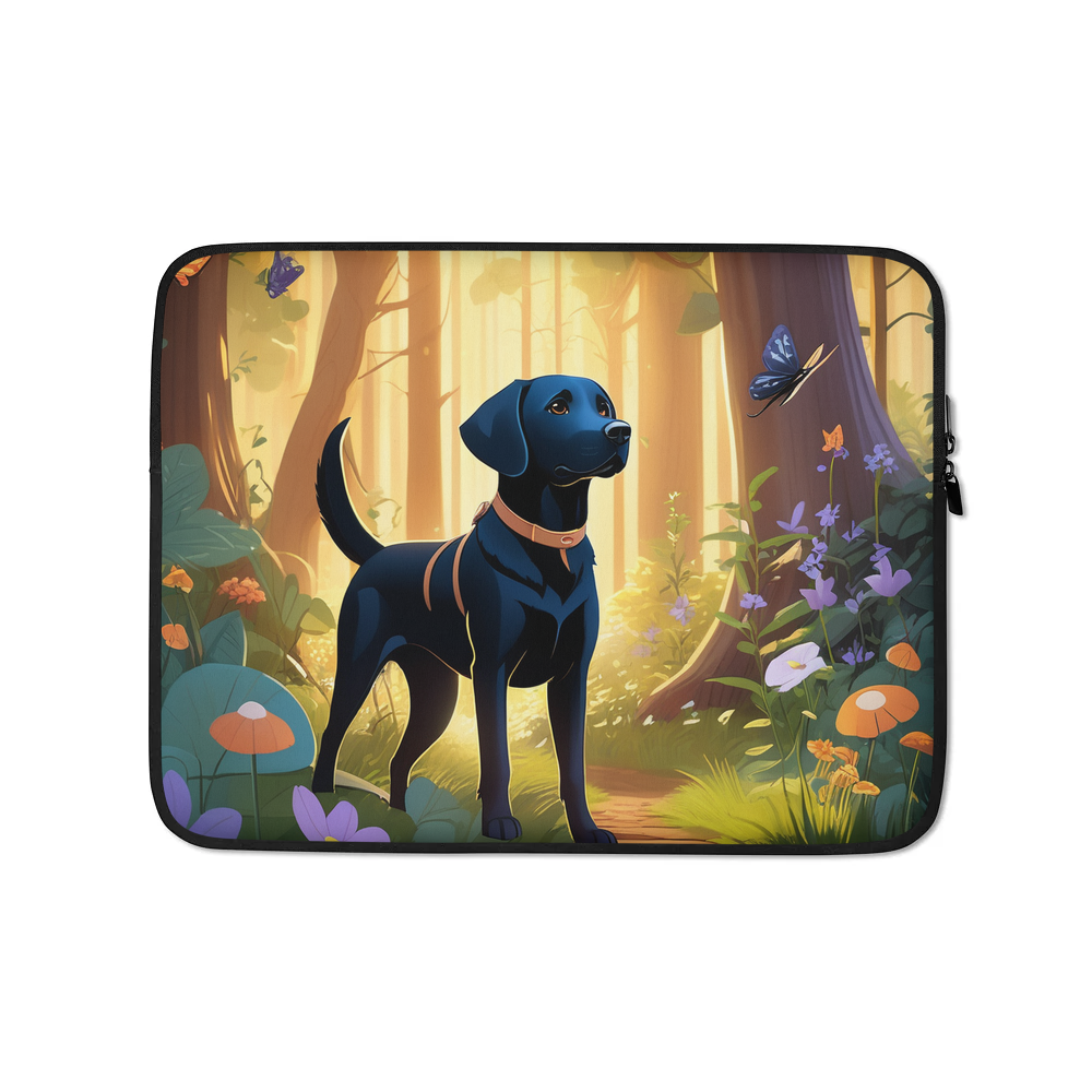 PugMug Custom Black Labrador Retriever Laptop Sleeve