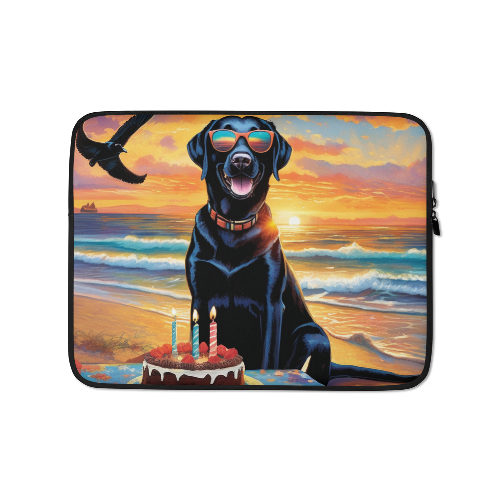 PugMug Custom Black Labrador Retriever Laptop Sleeve