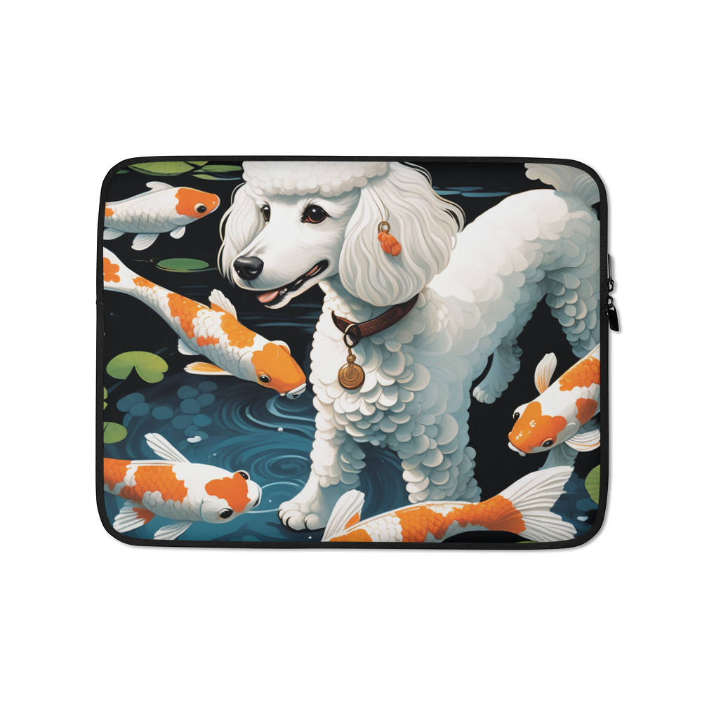 PugMug Custom White Poodle Laptop Sleeve
