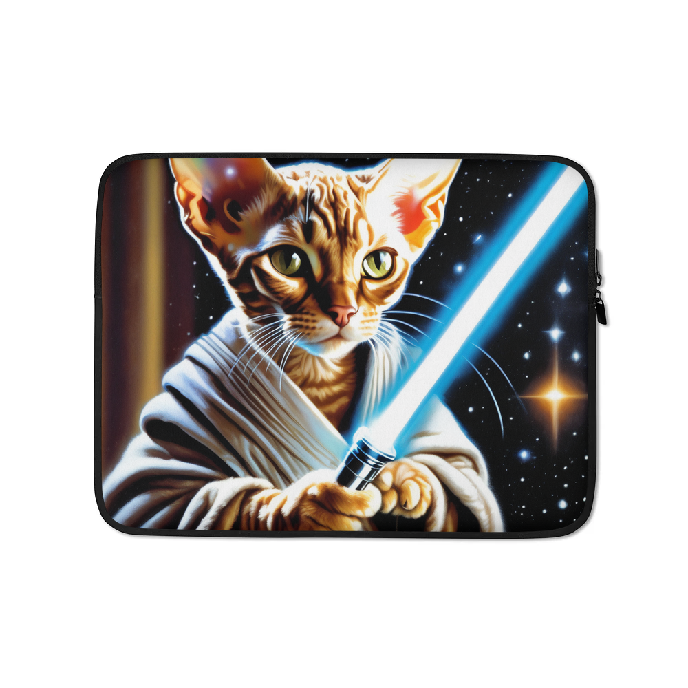 PugMug Custom Tabby Devon Rex Cat Laptop Sleeve