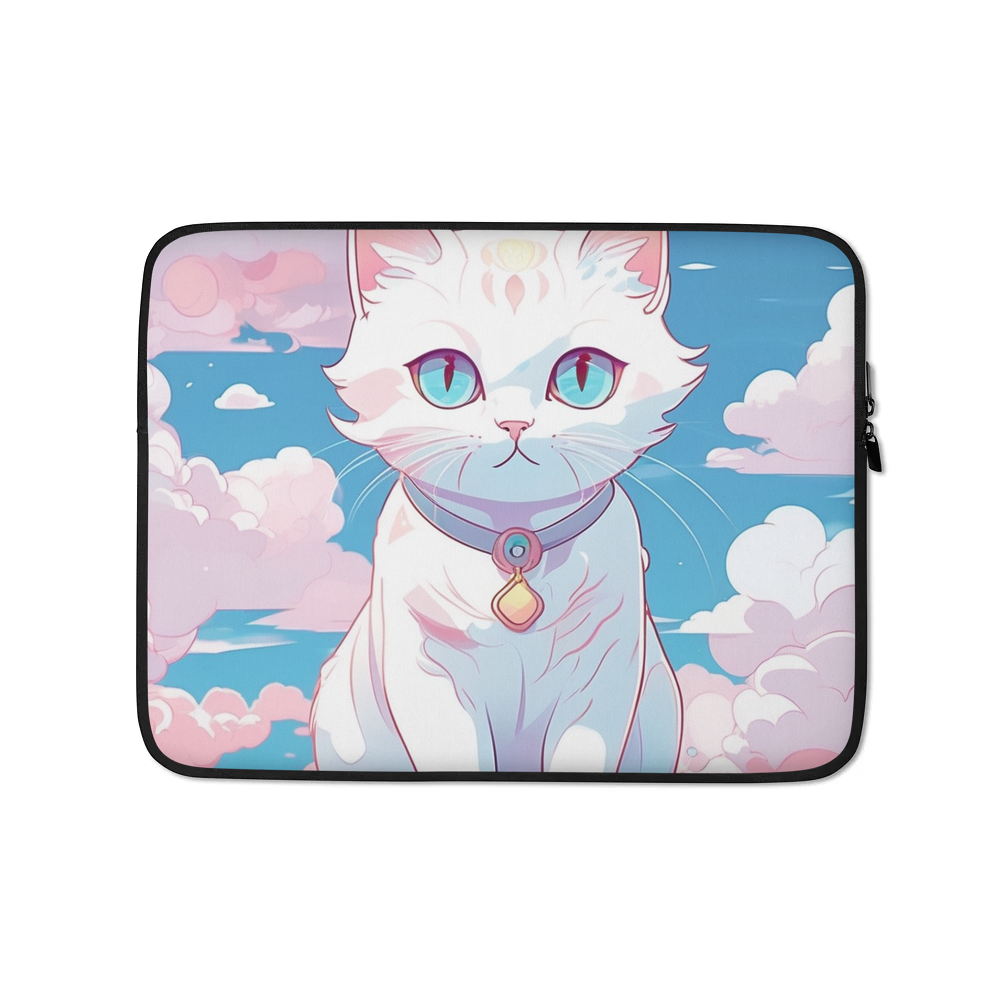 PugMug Custom White Companion Cat Laptop Sleeve