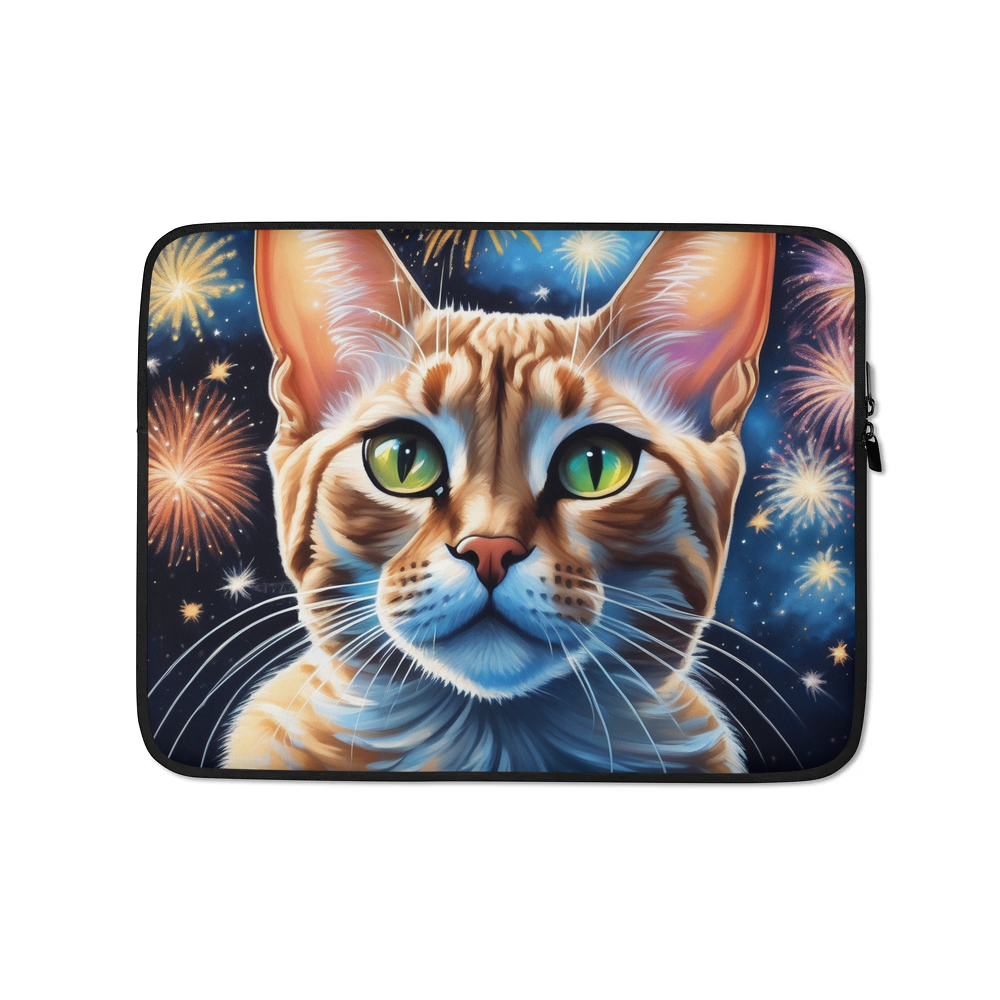 PugMug Custom Tabby Devon Rex Cat Laptop Sleeve