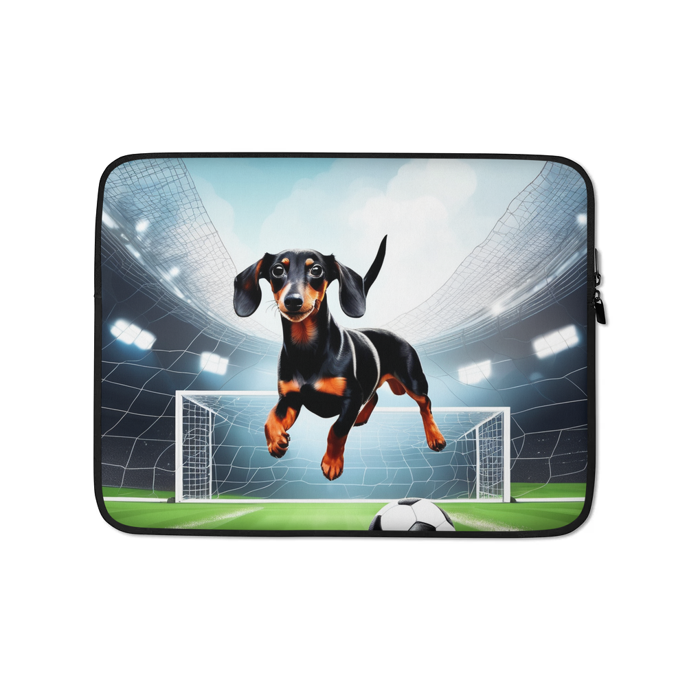 PugMug Custom Black Dachshund Laptop Sleeve