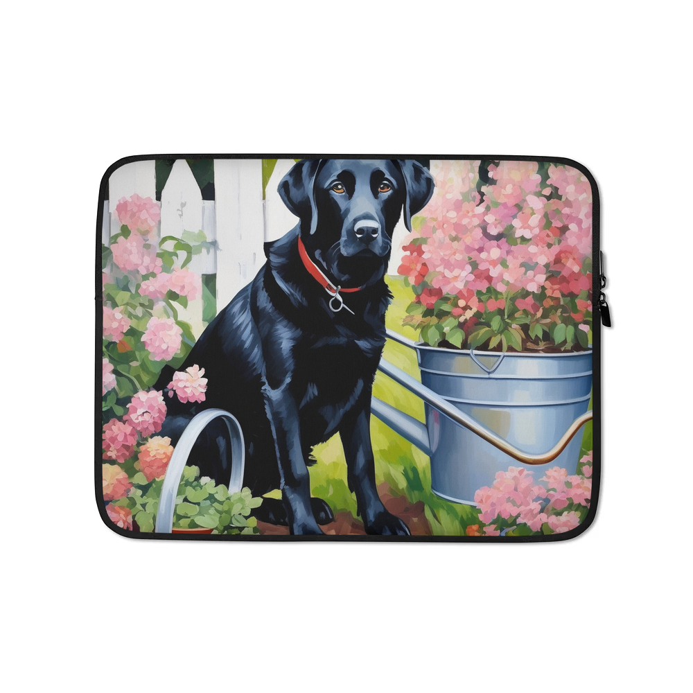 PugMug Custom Black Labrador Retriever Laptop Sleeve