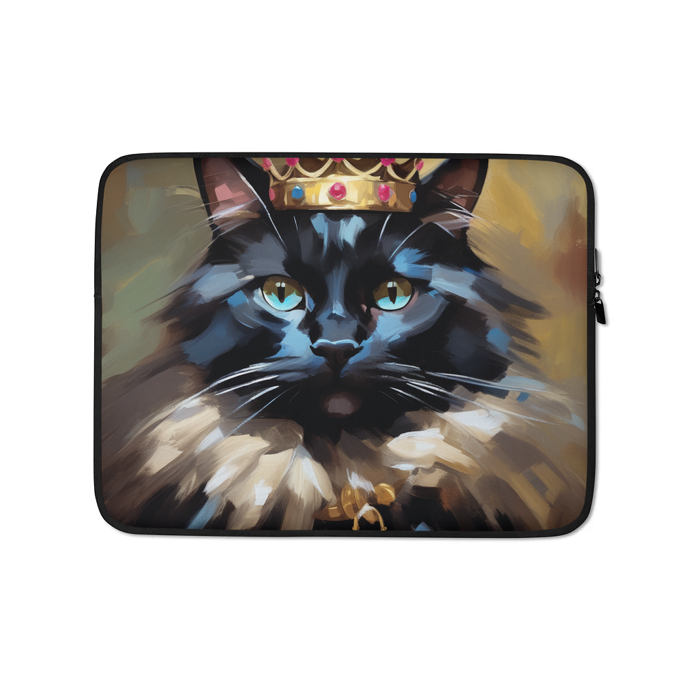 PugMug Custom Black Ragdoll Cat Laptop Sleeve