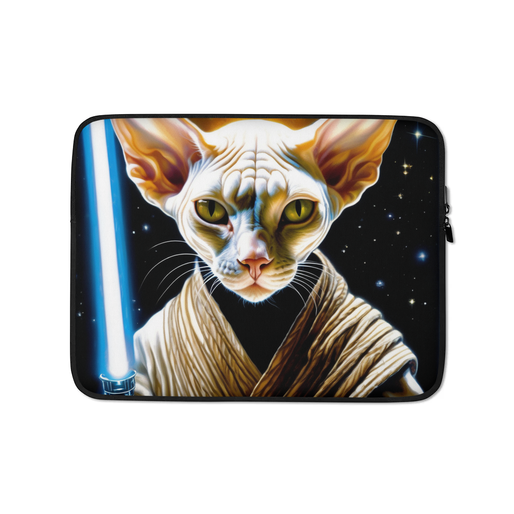 PugMug Custom White Sphynx Cat Laptop Sleeve