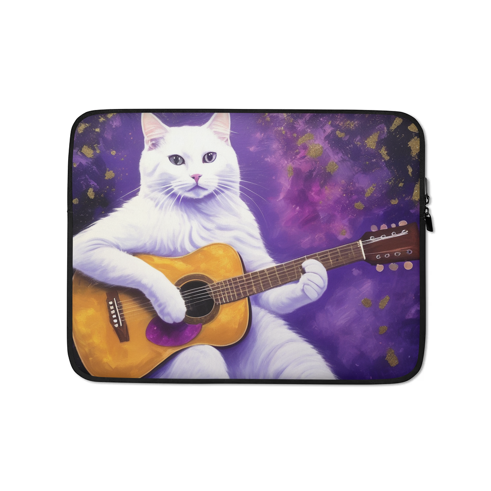 PugMug Custom White Companion Cat Laptop Sleeve