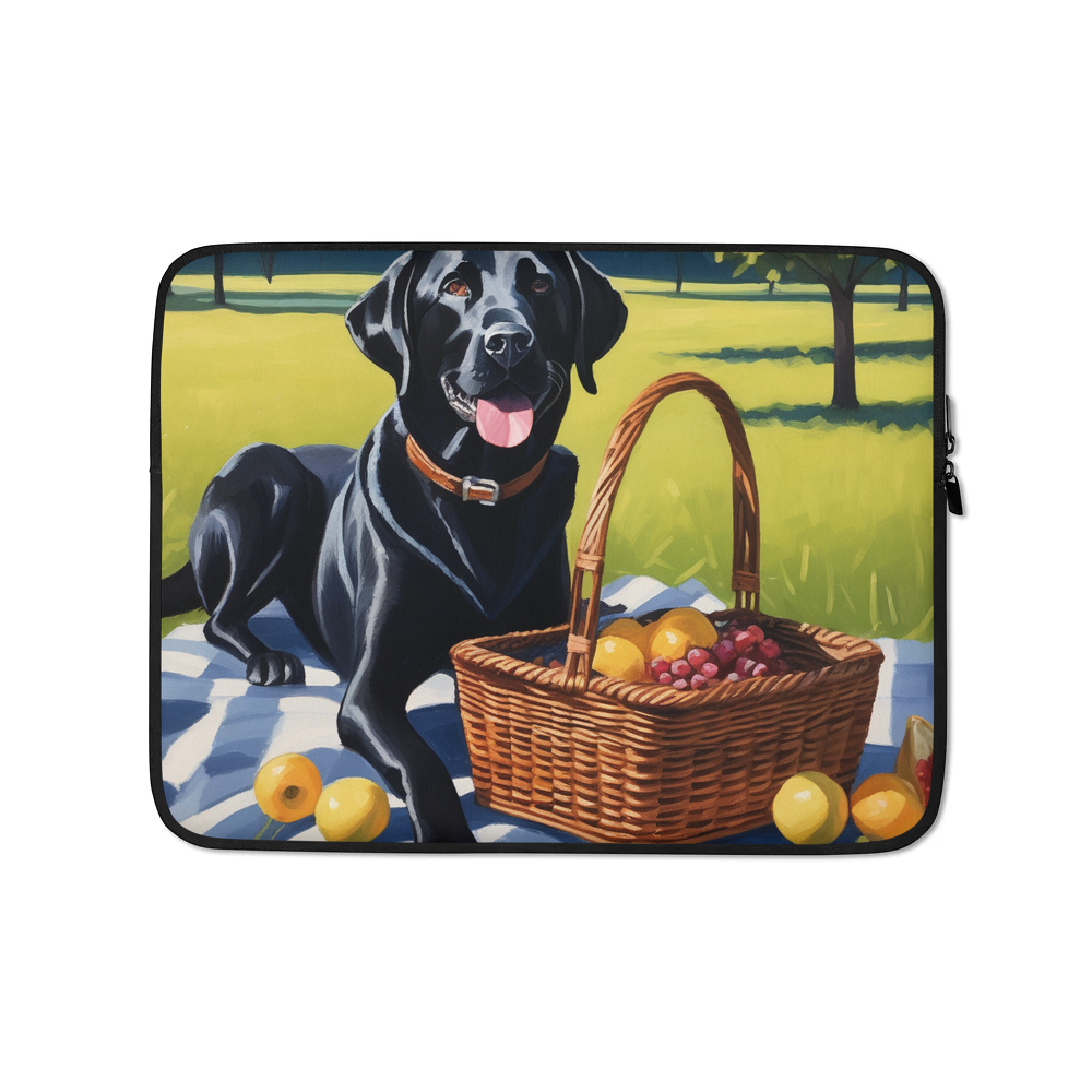 PugMug Custom Black Labrador Retriever Laptop Sleeve