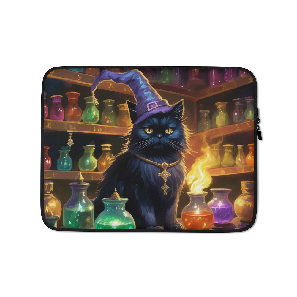 PugMug Custom Black Persian Cat Laptop Sleeve