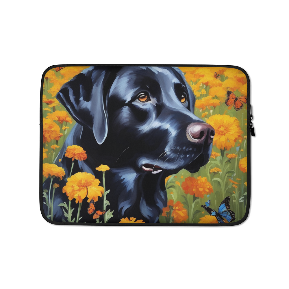 PugMug Custom Black Labrador Retriever Laptop Sleeve