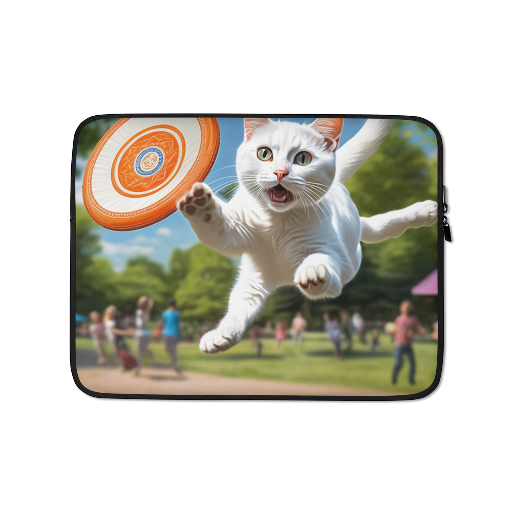 PugMug Custom White Companion Cat Laptop Sleeve