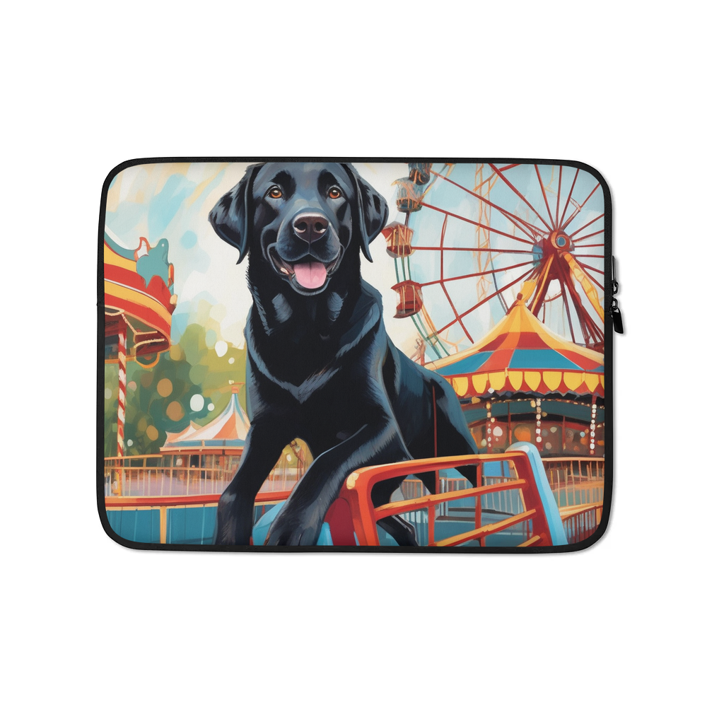 PugMug Custom Black Labrador Retriever Laptop Sleeve