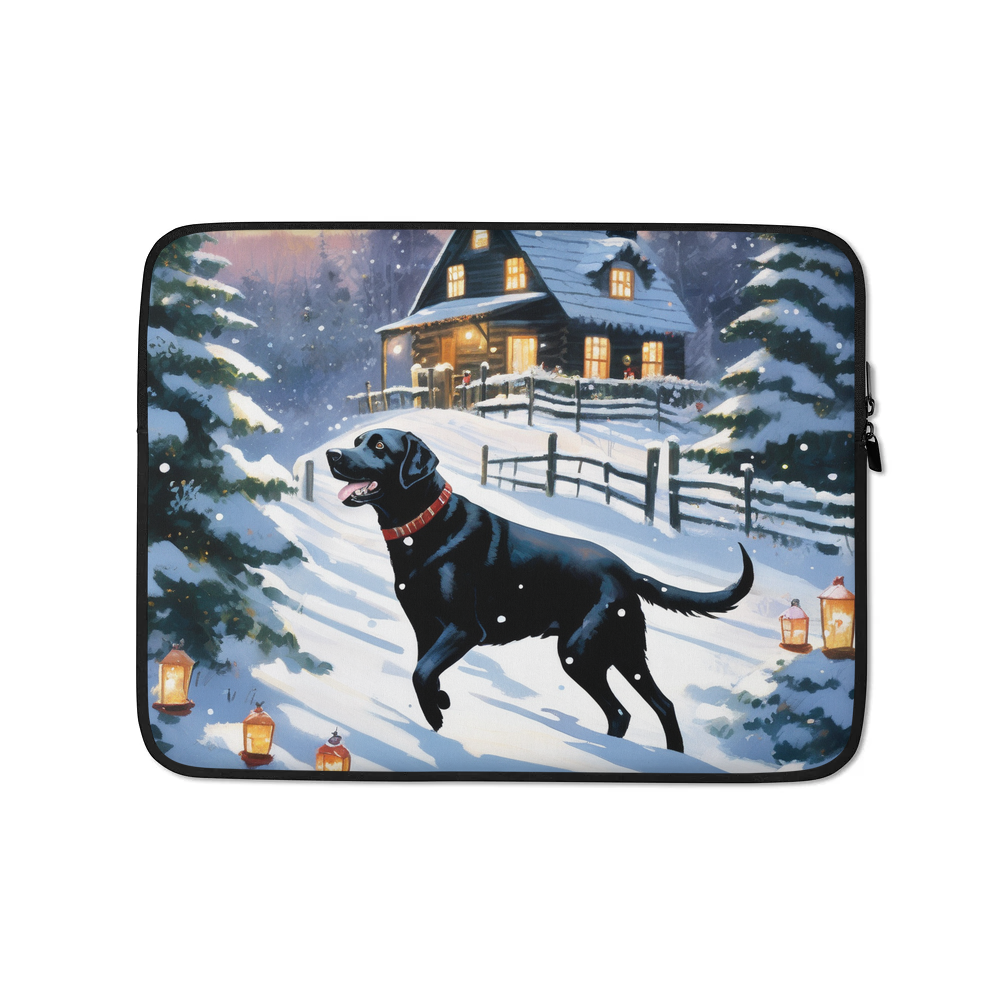 PugMug Custom Black Labrador Retriever Laptop Sleeve