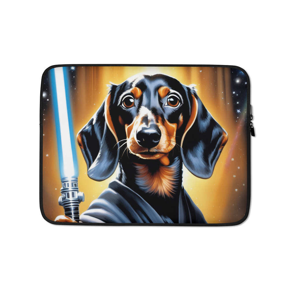PugMug Custom Black Dachshund Laptop Sleeve