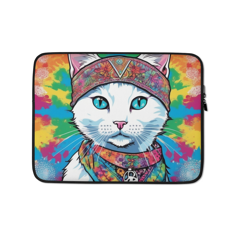 PugMug Custom White Companion Cat Laptop Sleeve