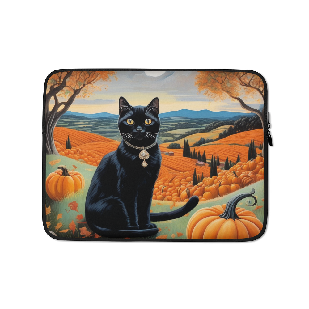 PugMug Custom Black Exotic Cat Laptop Sleeve