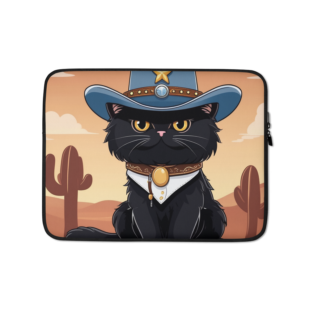 PugMug Custom Black Persian Cat Laptop Sleeve